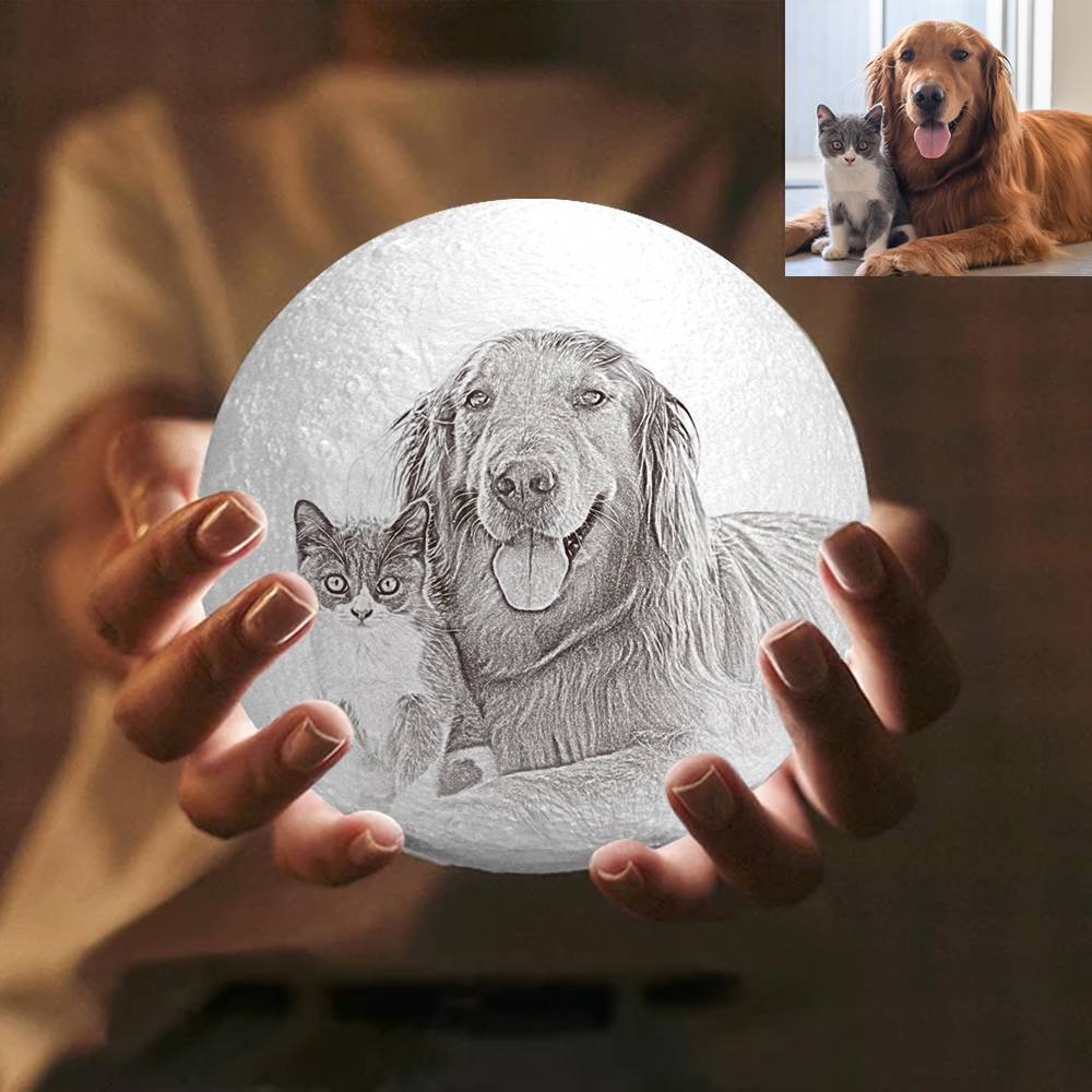 Pet Photo Moon Lamp