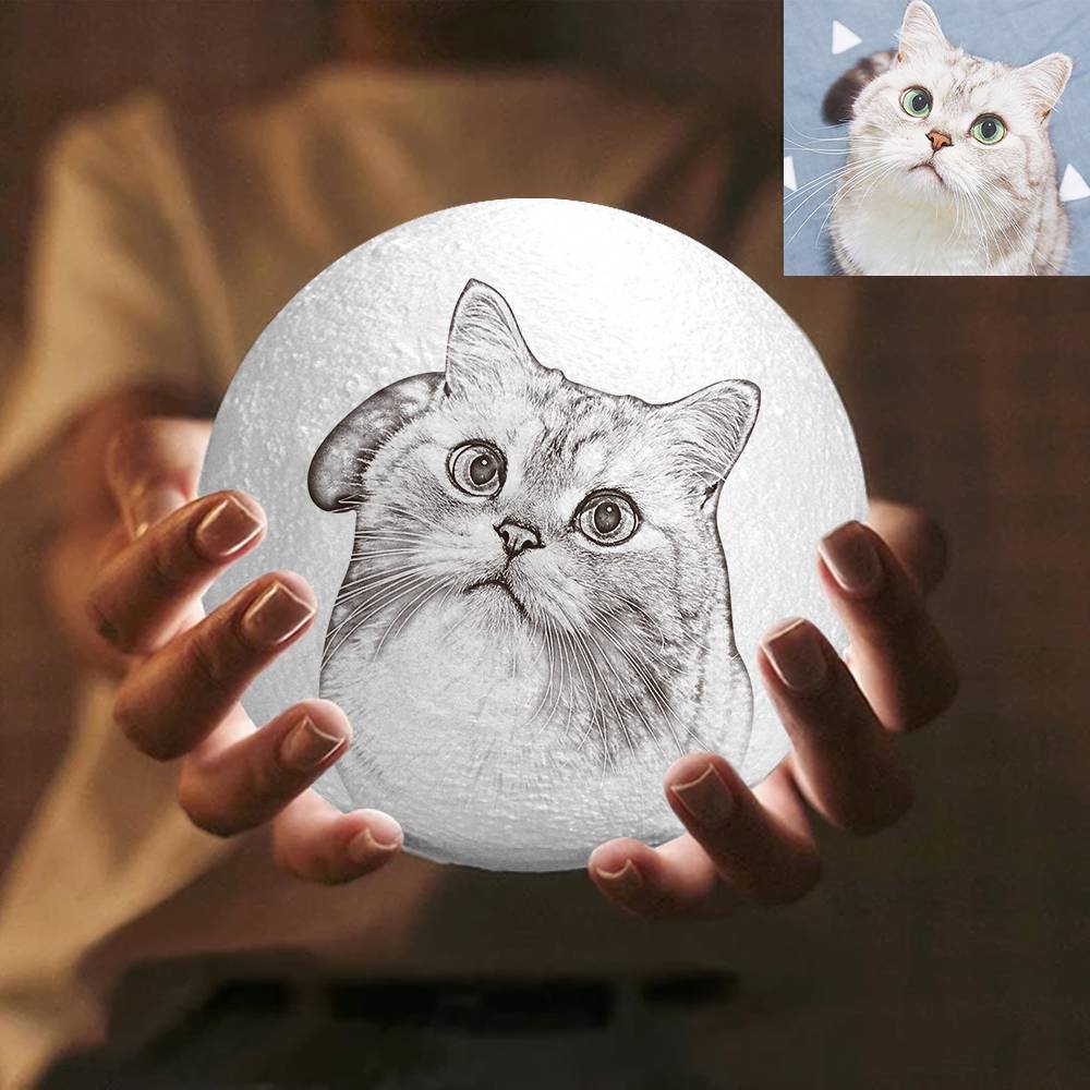 Pet Photo Moon Lamp