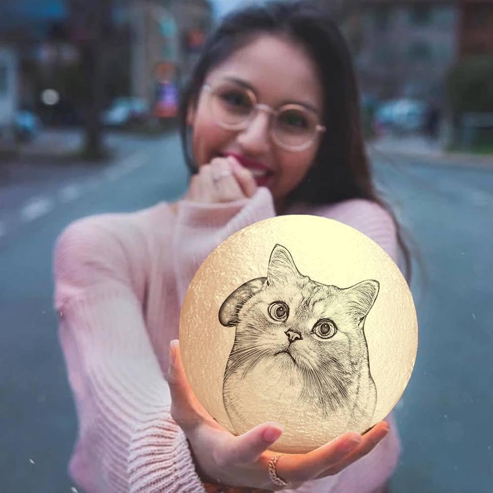 Pet Photo Moon Lamp