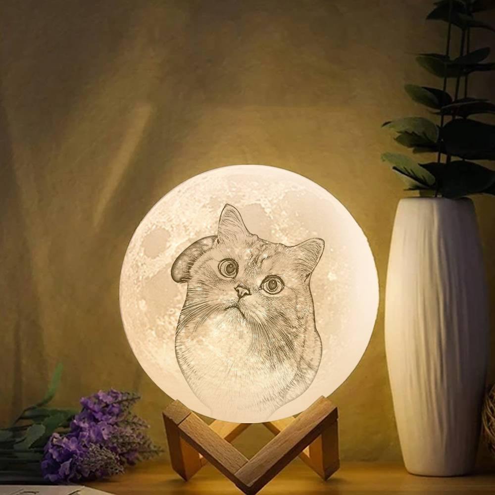 Pet Photo Moon Lamp