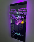 Affirmation Heart Mirror Light