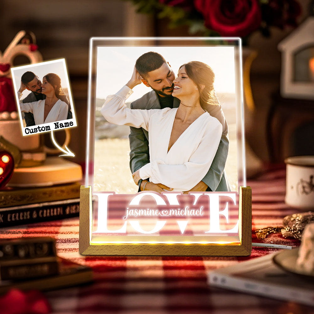 Couple Photo Collage Night Light