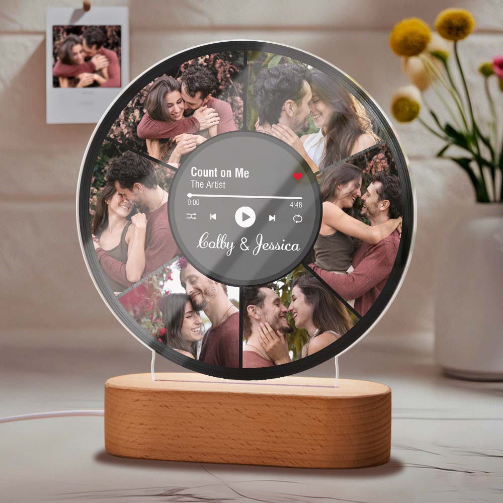 Couple Record Photo Night Light