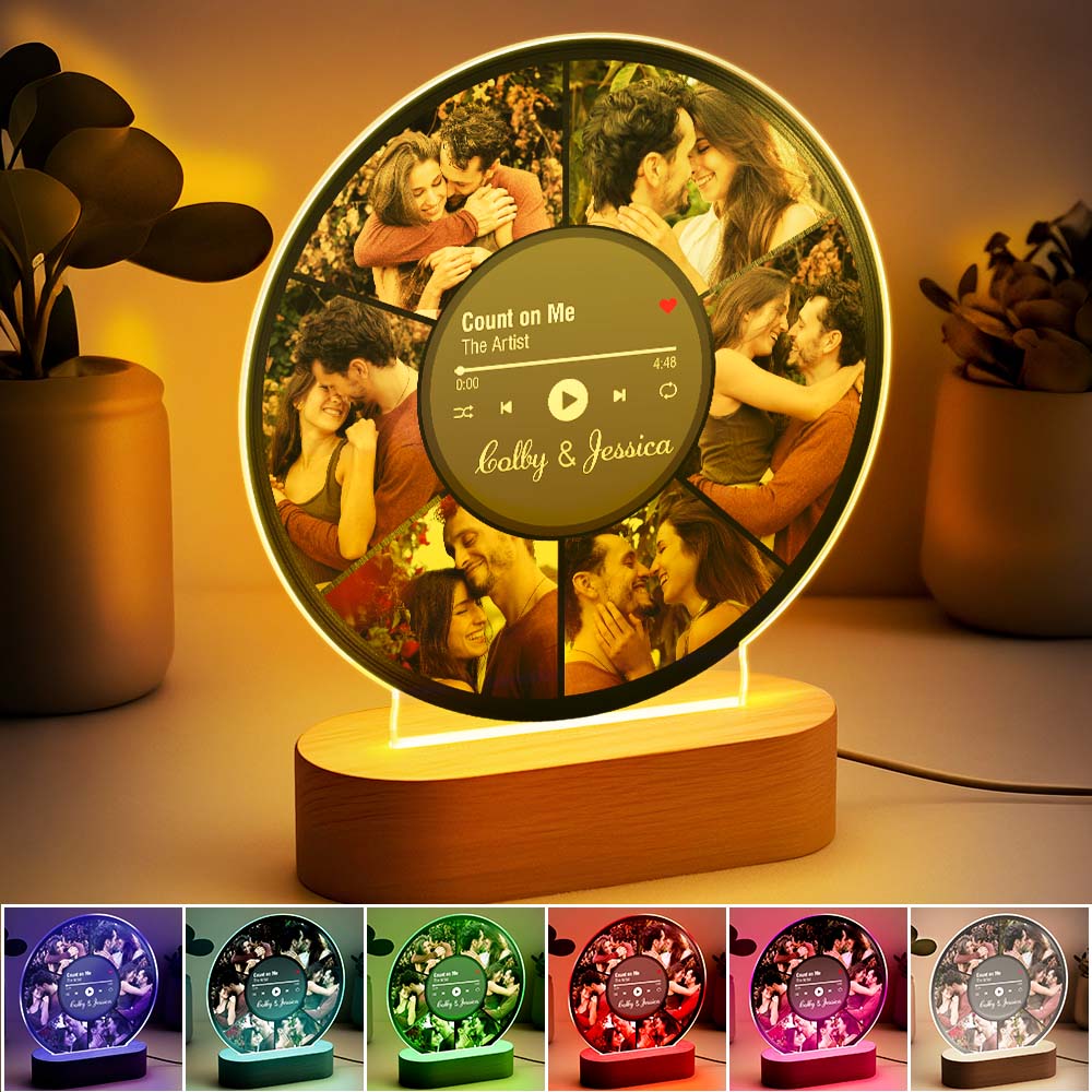 Couple Record Photo Night Light