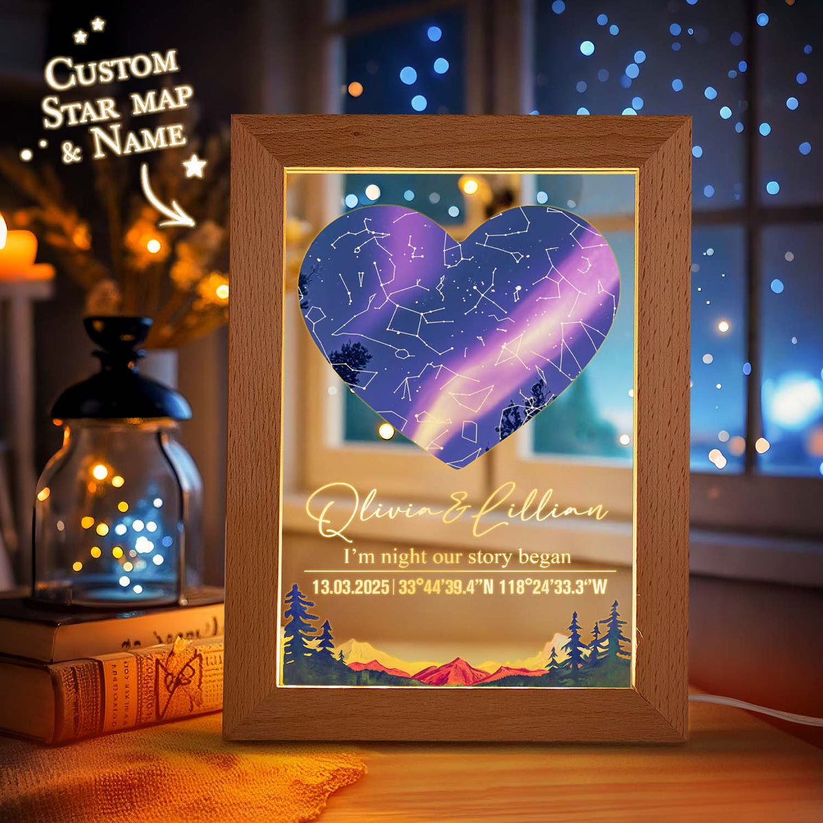 Personalized Star Map Night Light