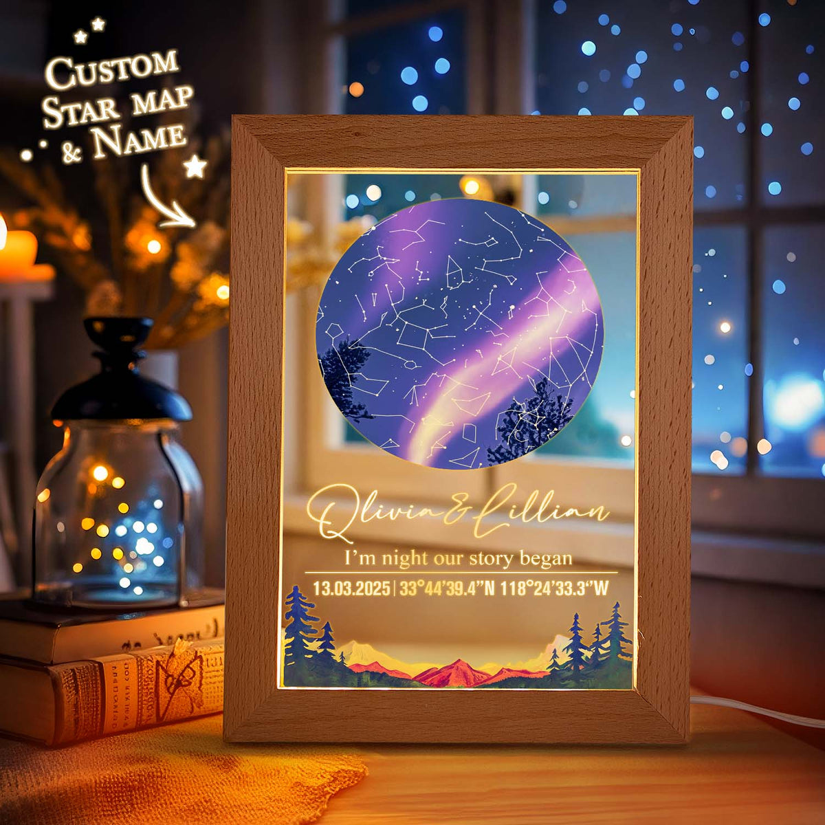 Personalized Star Map Night Light