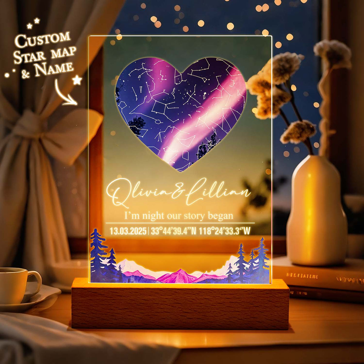 Personalized Star Map Night Light