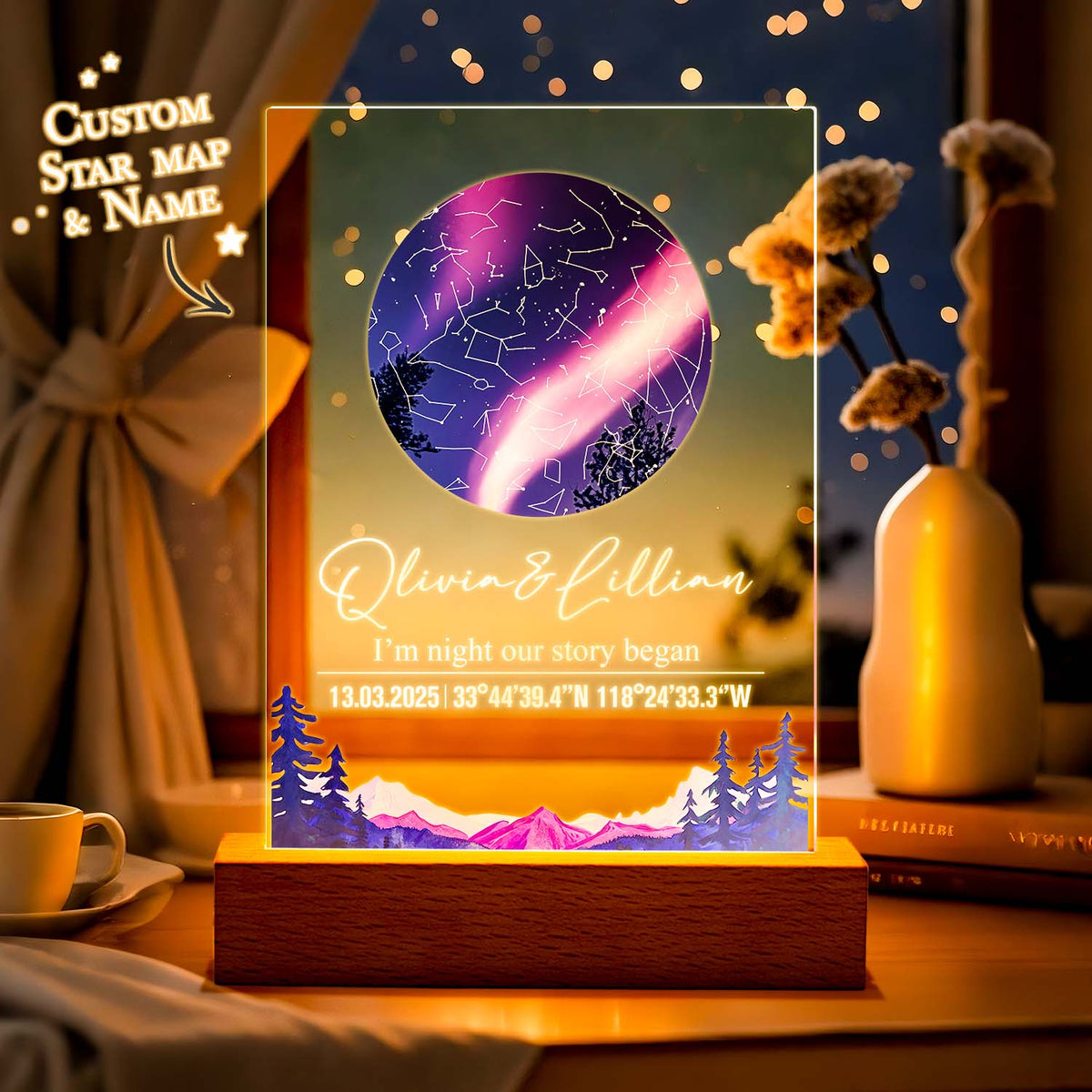 Personalized Star Map Night Light