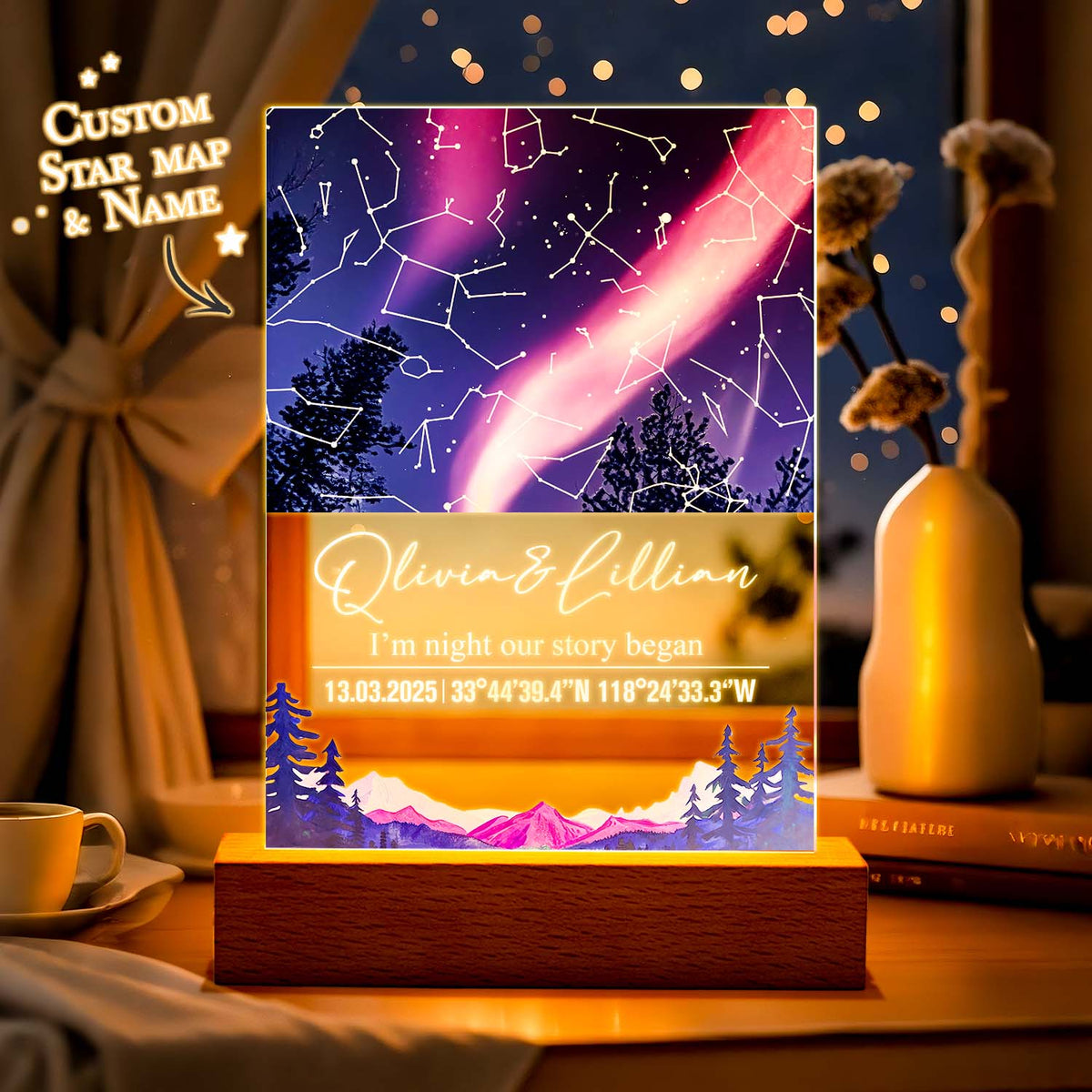 Personalized Star Map Night Light