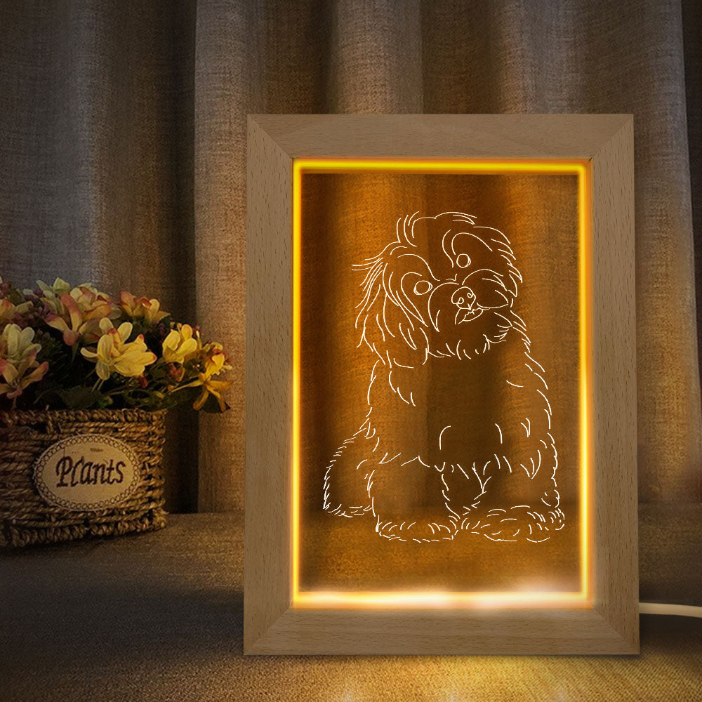 3D Wood Photo Frame Night Light