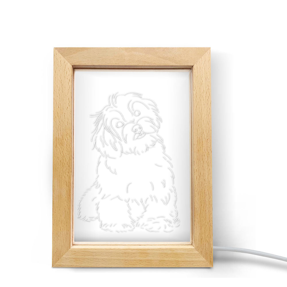 3D Wood Photo Frame Night Light