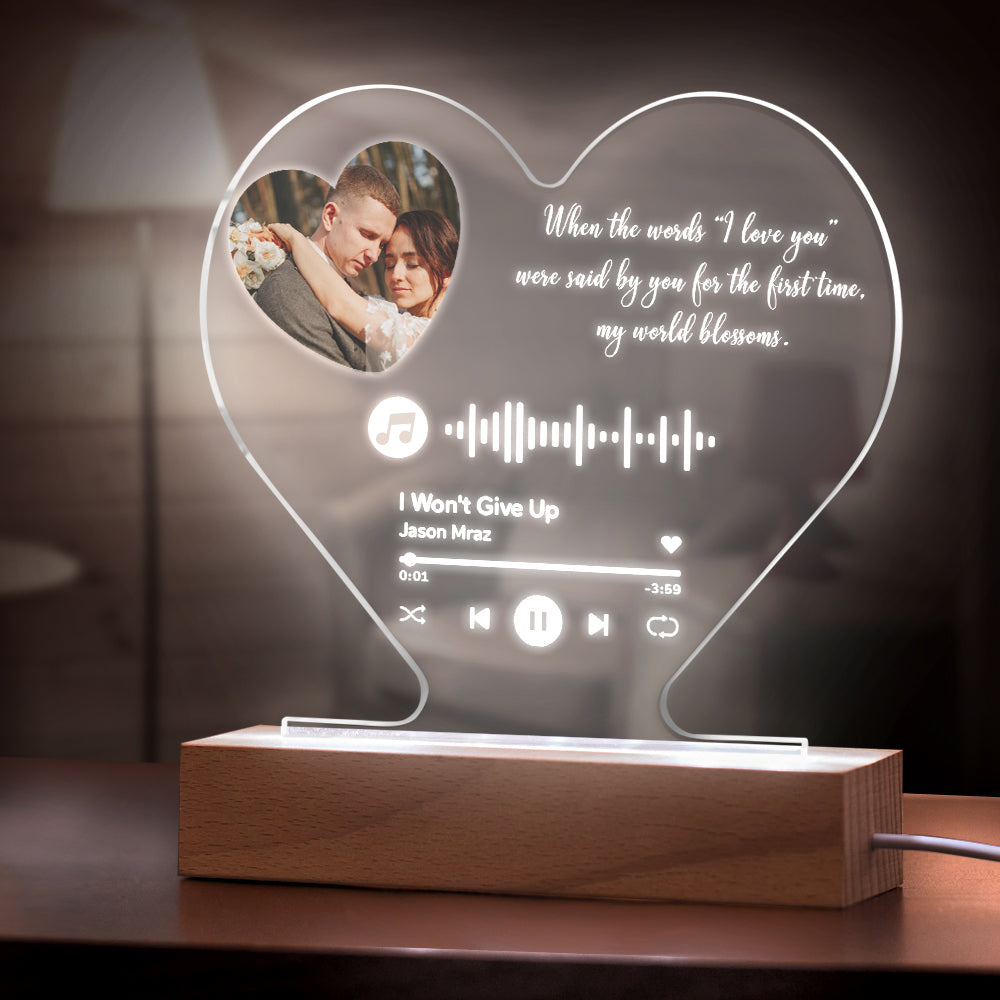 Heart-Shaped Code Night Light