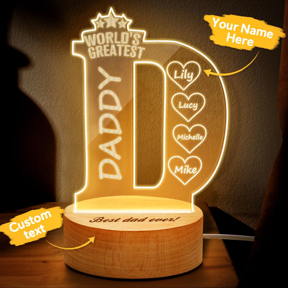 Personalized Dad Night Light