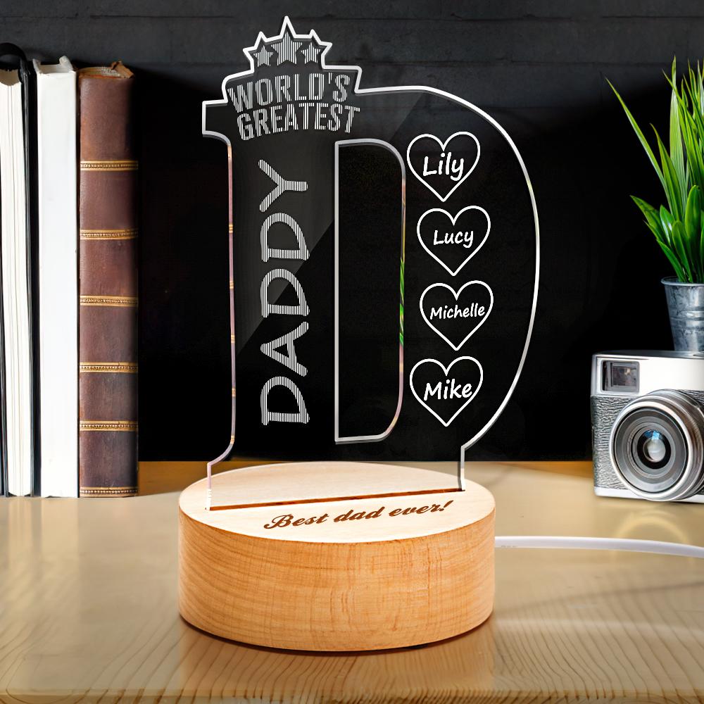 Personalized Dad Night Light