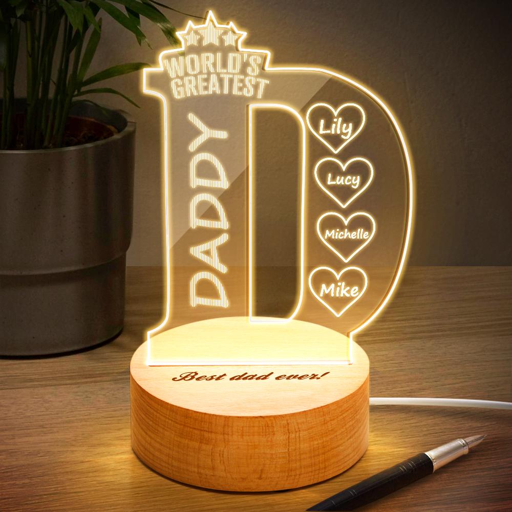 Personalized Dad Night Light