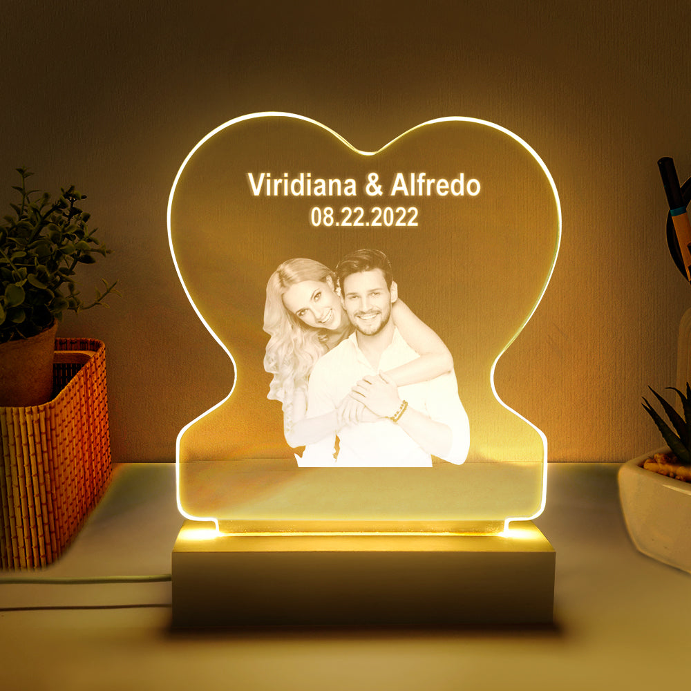 Photo Heart Night Light
