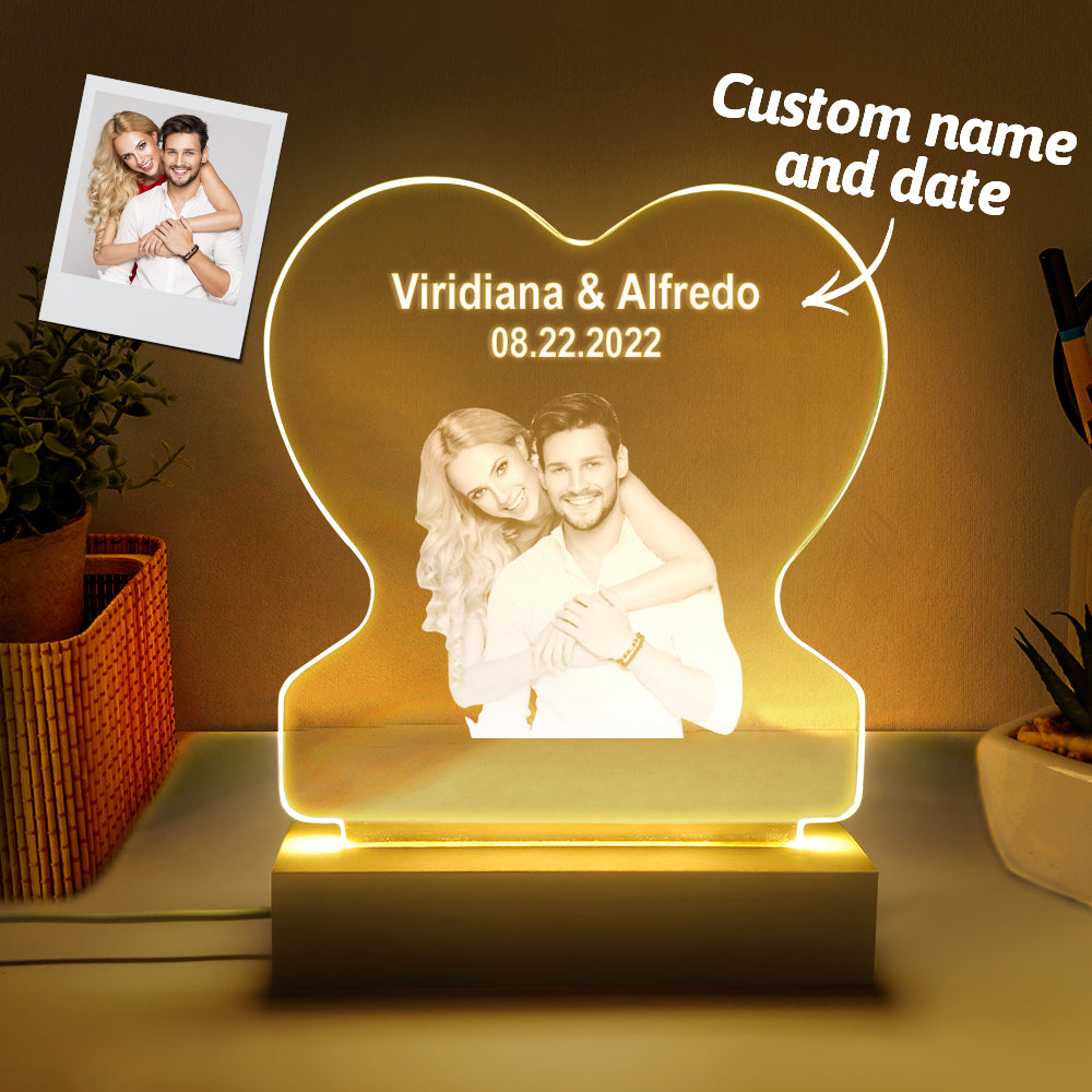 Photo Heart Night Light