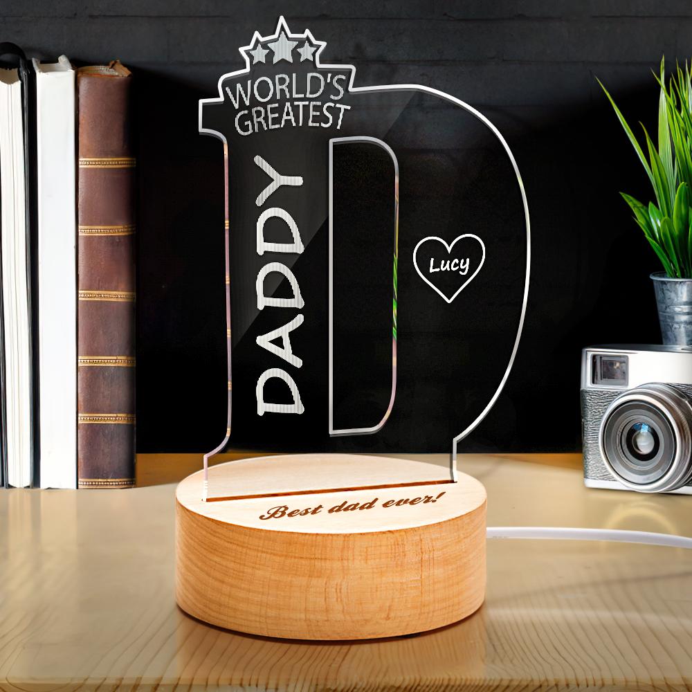 Personalized Dad Night Light