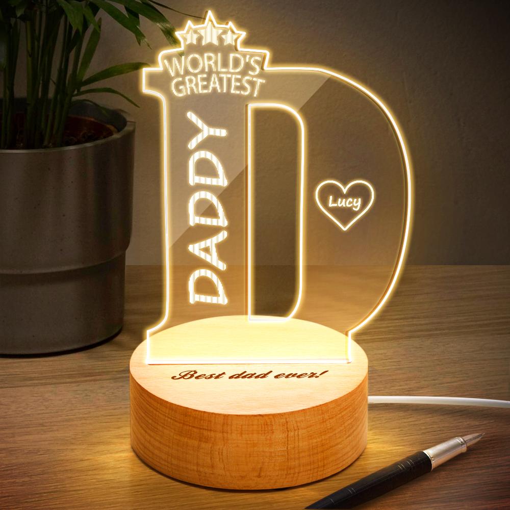Personalized Dad Night Light