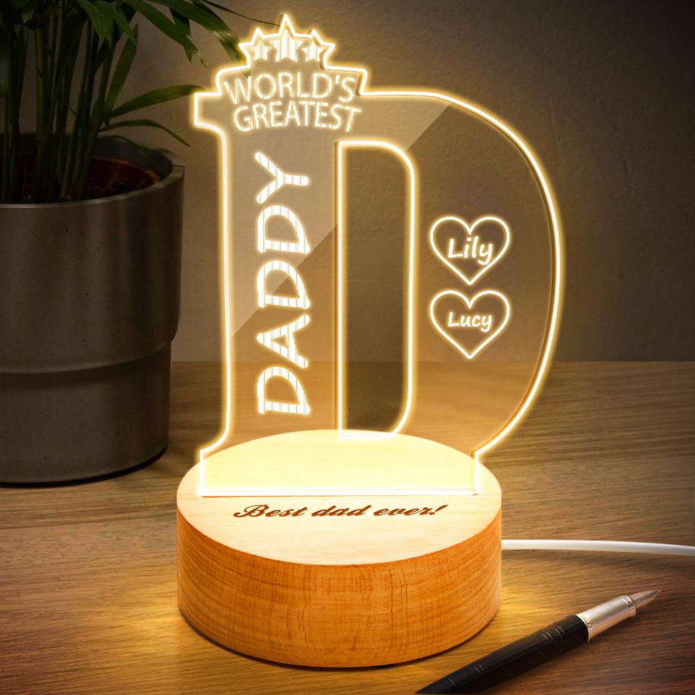 Personalized Dad Night Light