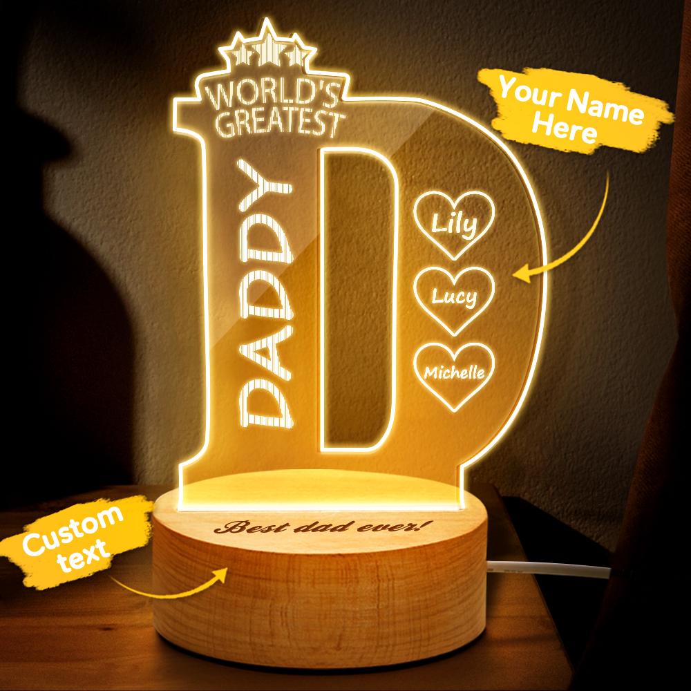 Personalized Dad Night Light