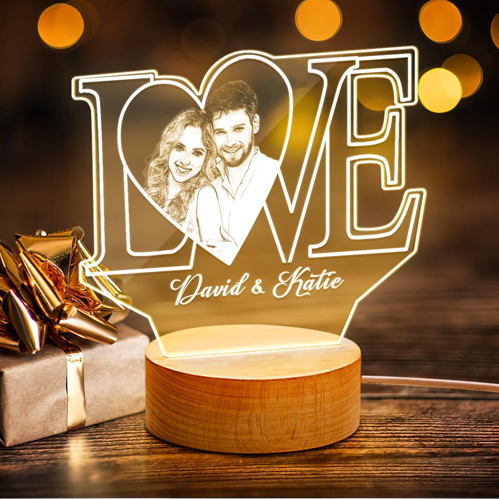 Love 3D Photo Night Light
