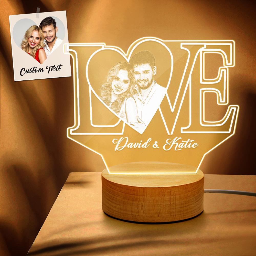 Love 3D Photo Night Light