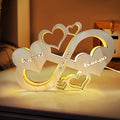 Infinity Heart Wooden Night Light