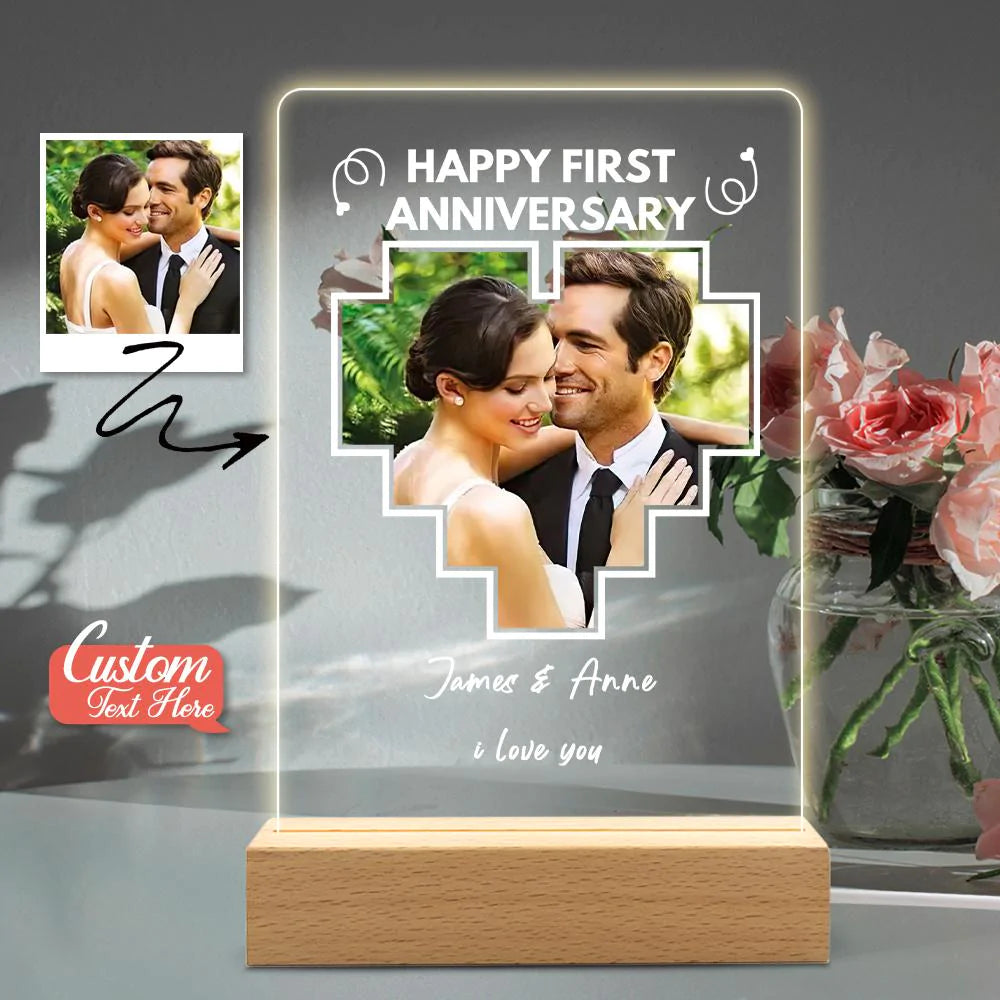Anniversary Photo Night Light