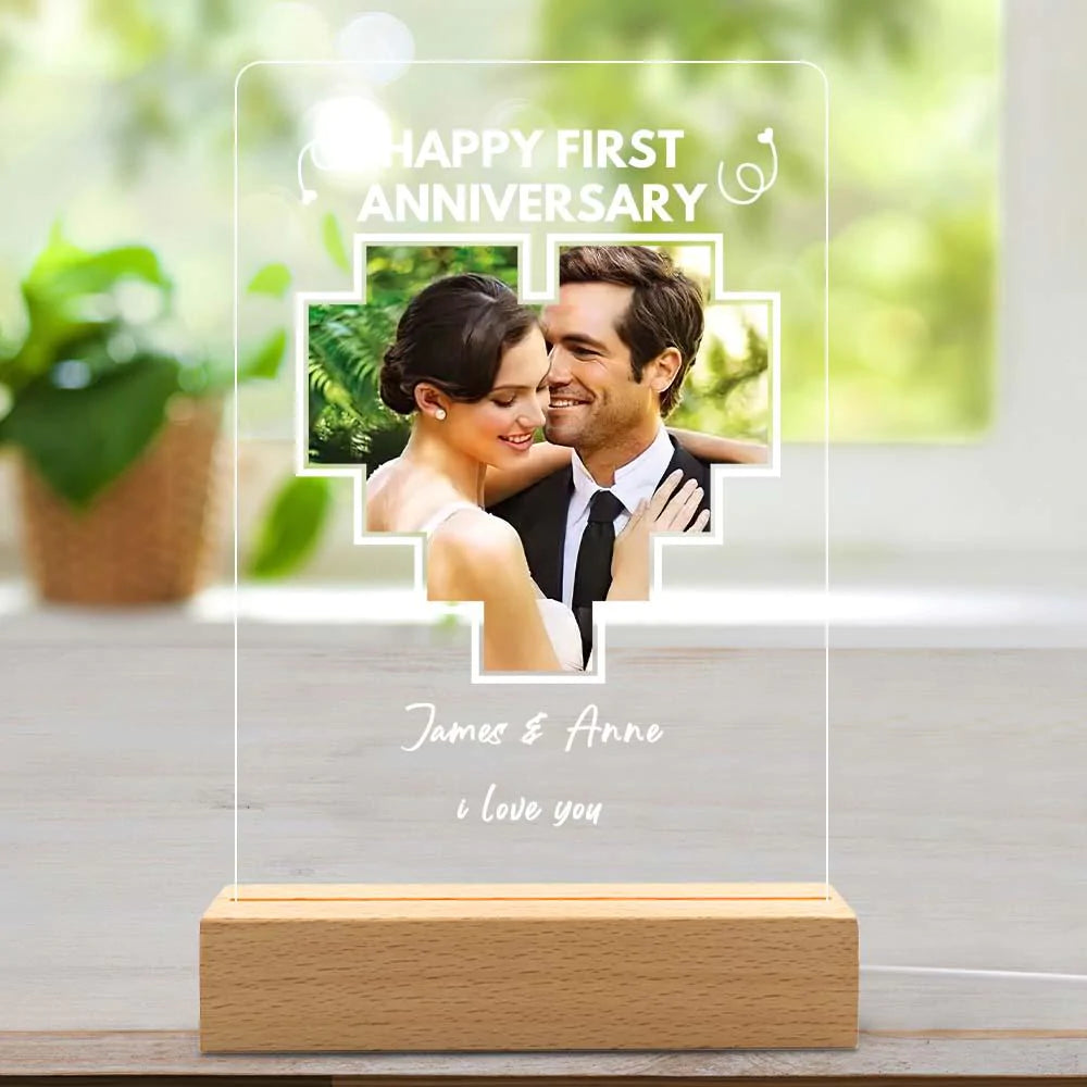 Anniversary Photo Night Light