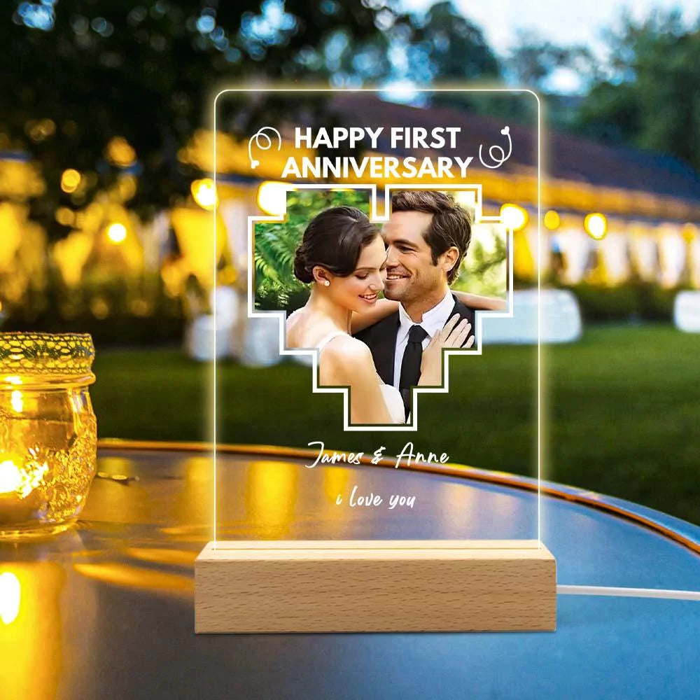 Anniversary Photo Night Light