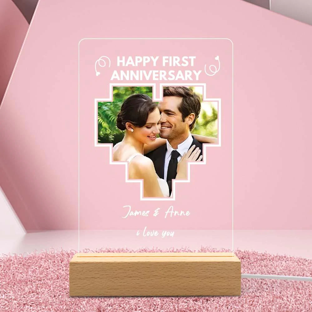 Anniversary Photo Night Light