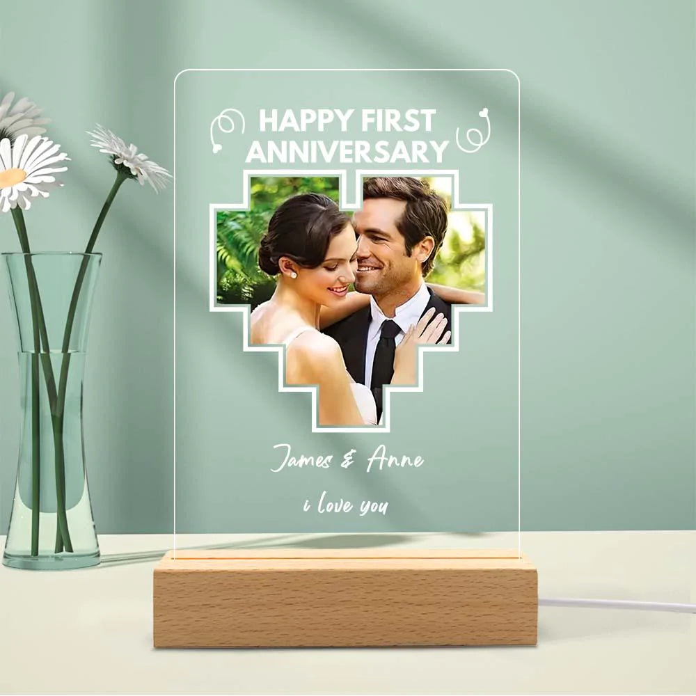 Anniversary Photo Night Light
