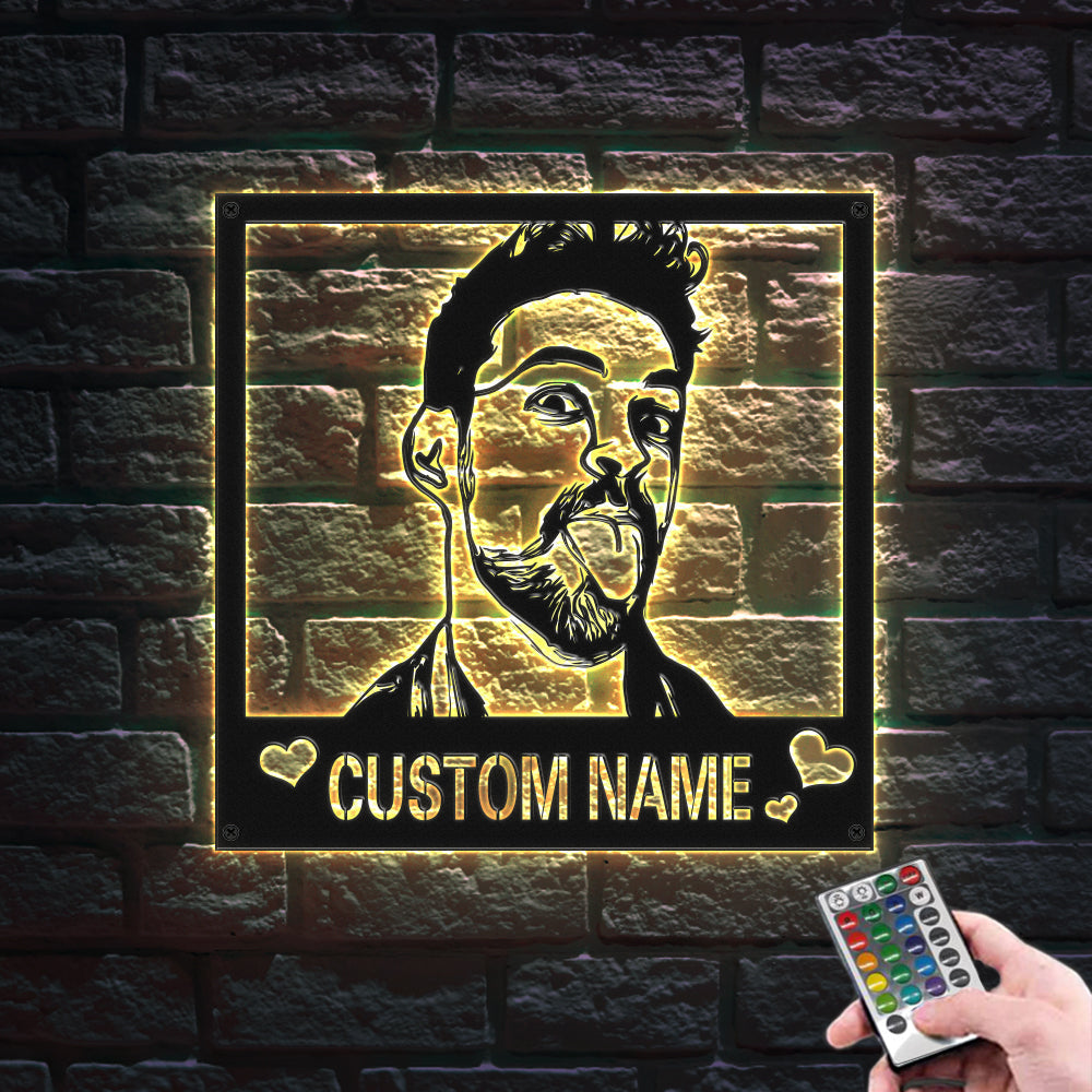 Metal Photo Sign Night Light