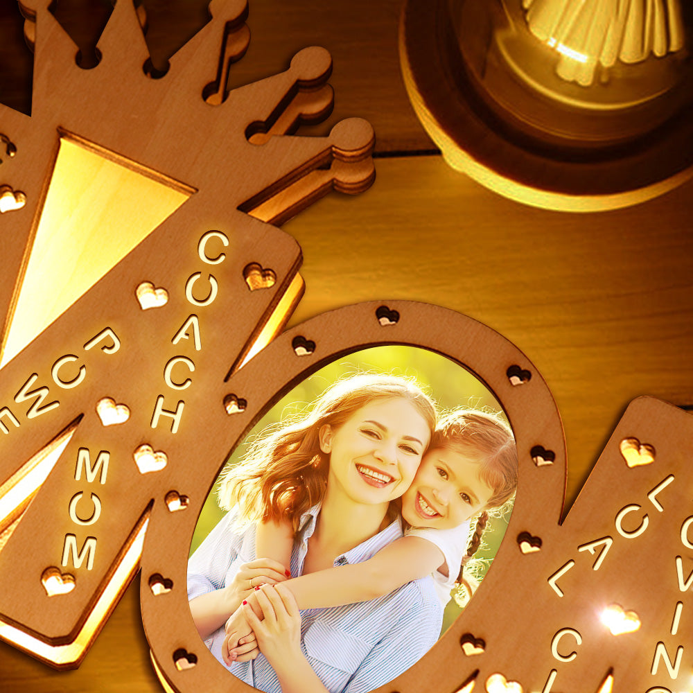 Personalized Mom Wood Lamp