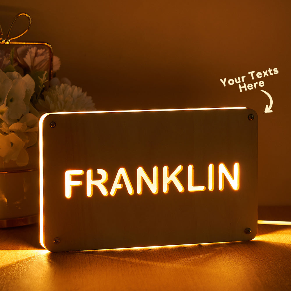 Personalized Wood Night Light