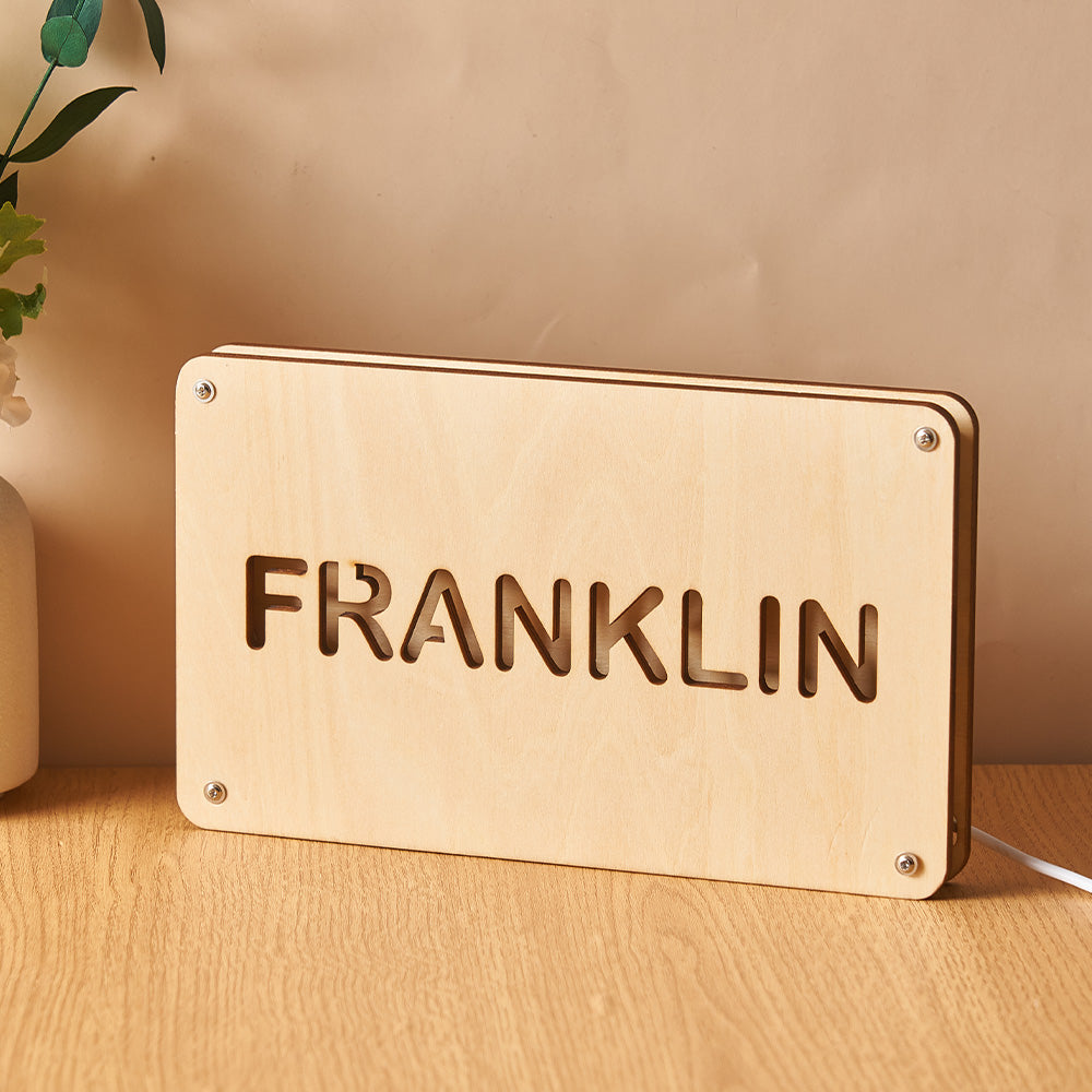 Personalized Wood Night Light