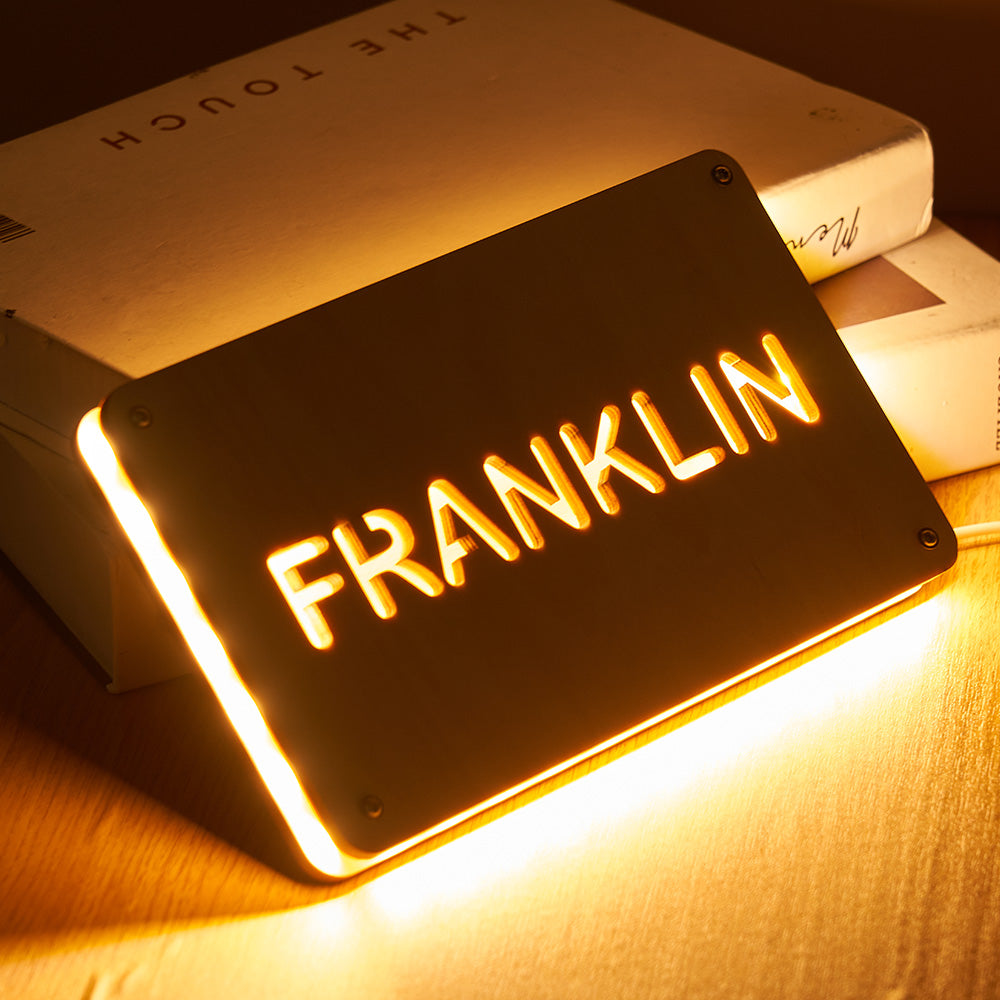 Personalized Wood Night Light