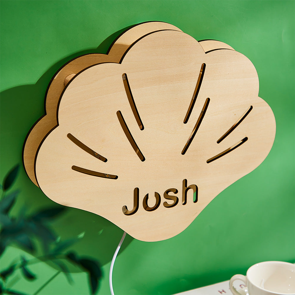 Personalized Shell Wood Lamp