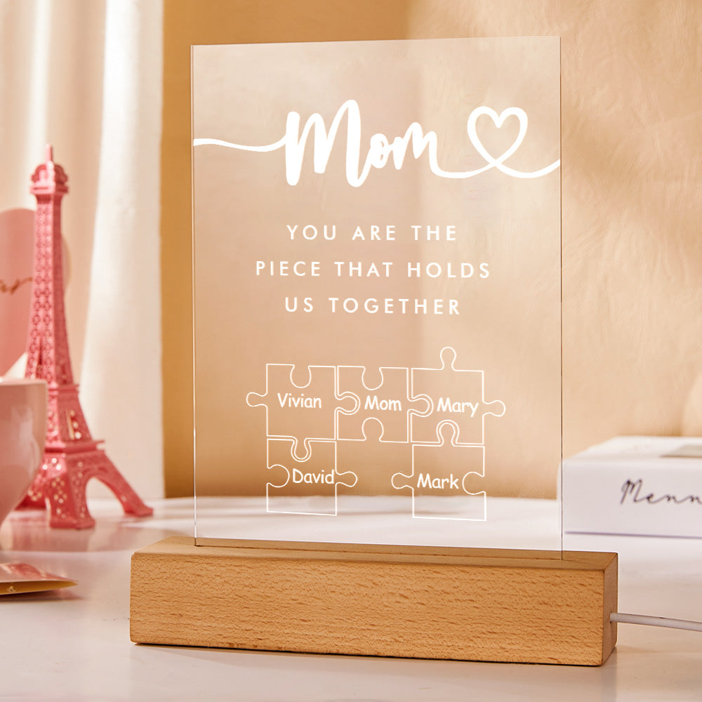 Mom Puzzle Piece Night Light