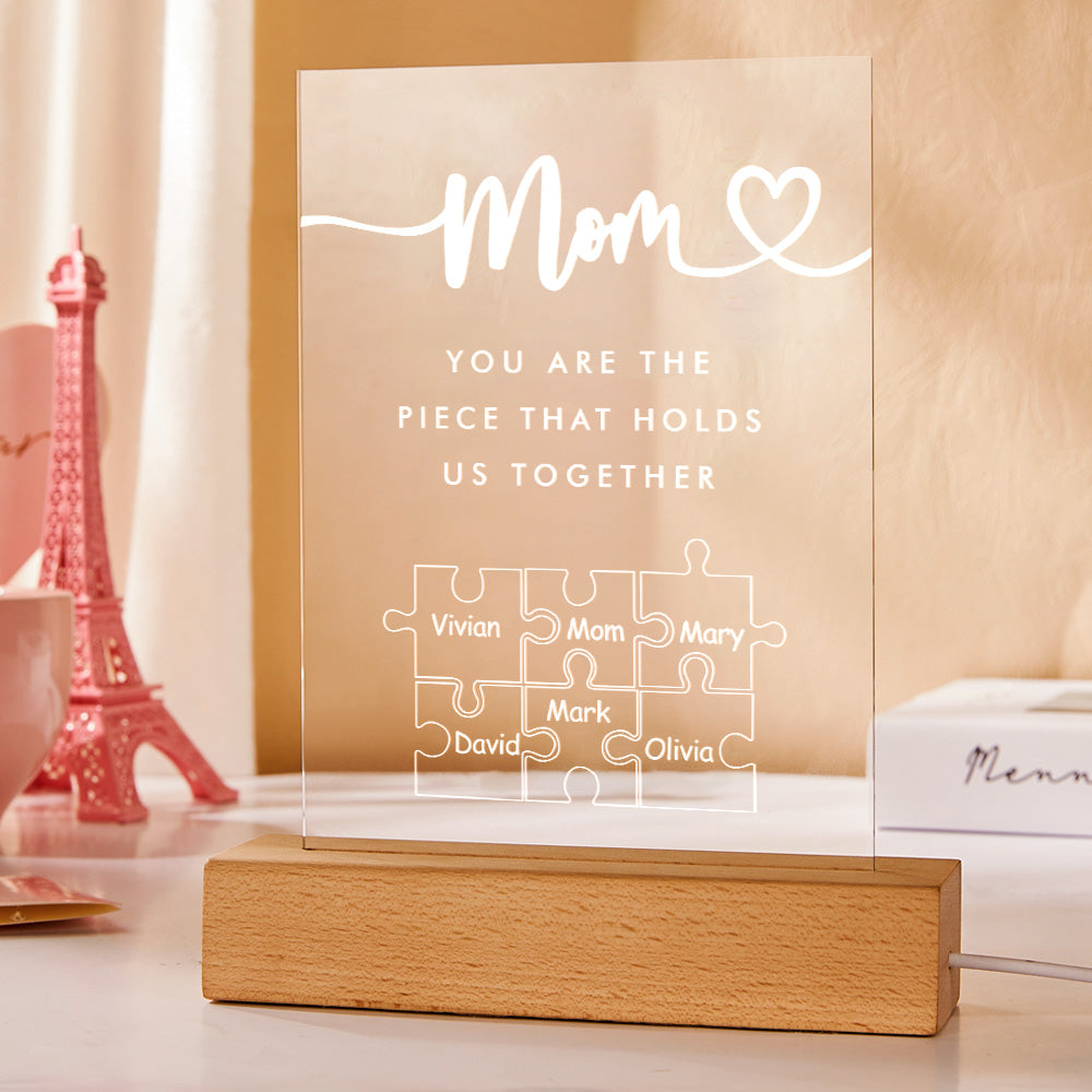 Mom Puzzle Piece Night Light