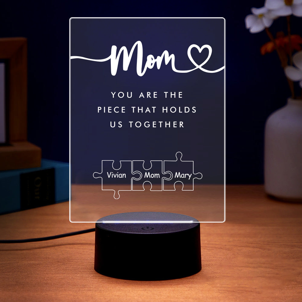 Mom Puzzle Piece Night Light