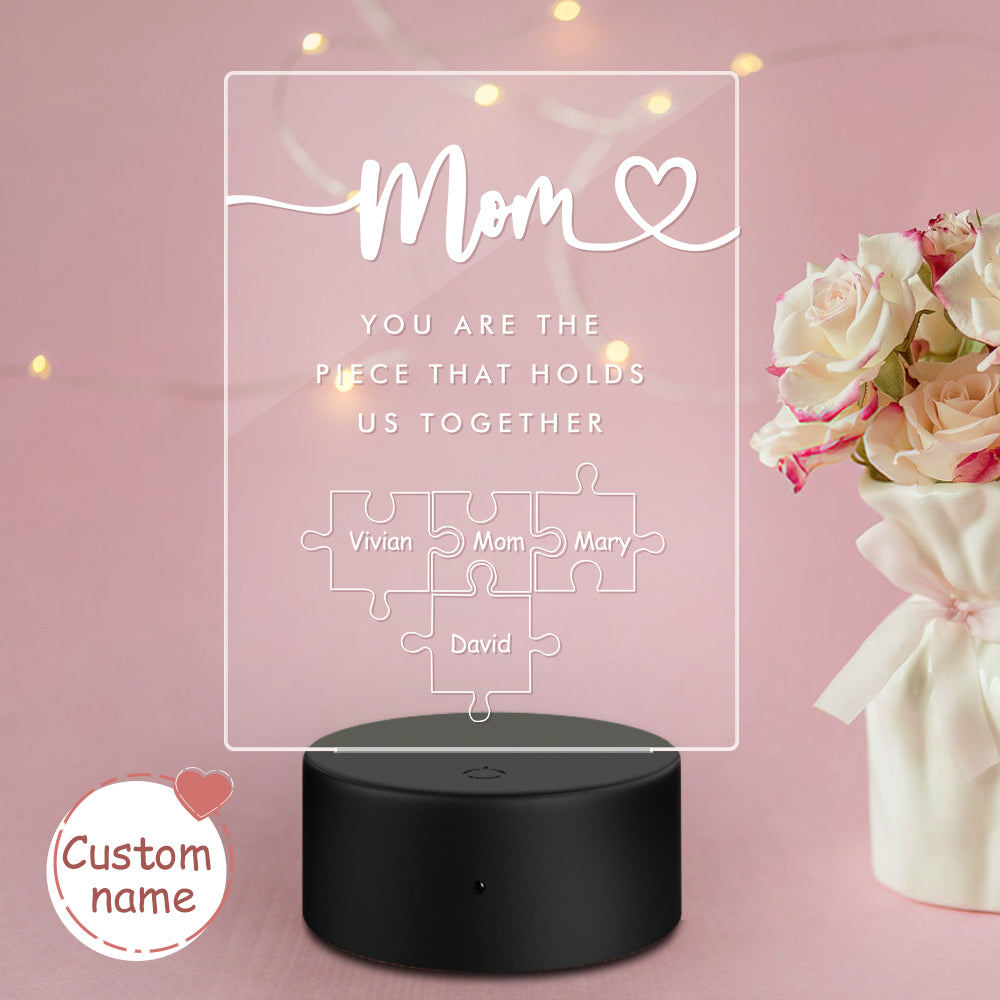 Mom Puzzle Piece Night Light