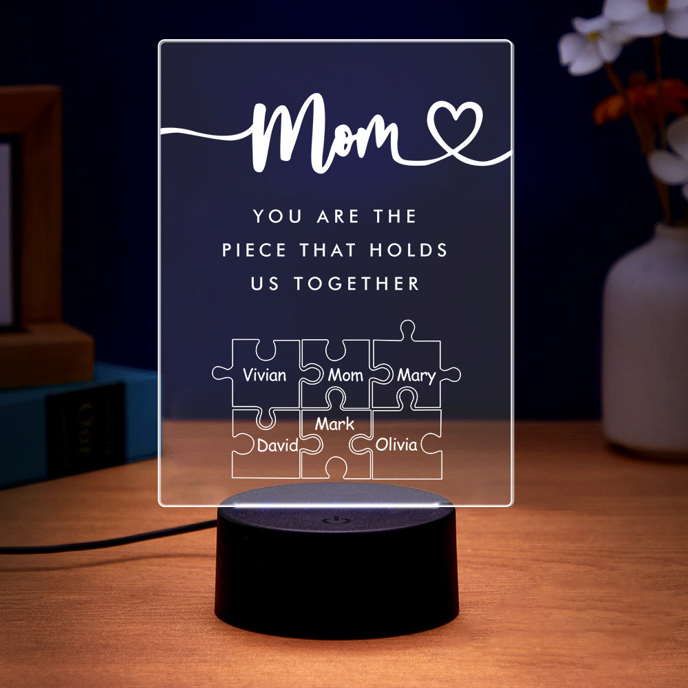 Mom Puzzle Piece Night Light