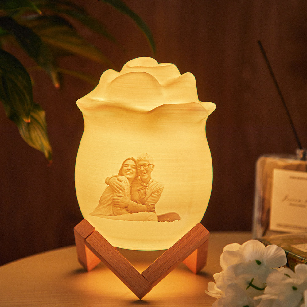 Personalized Photo Rose Night Light