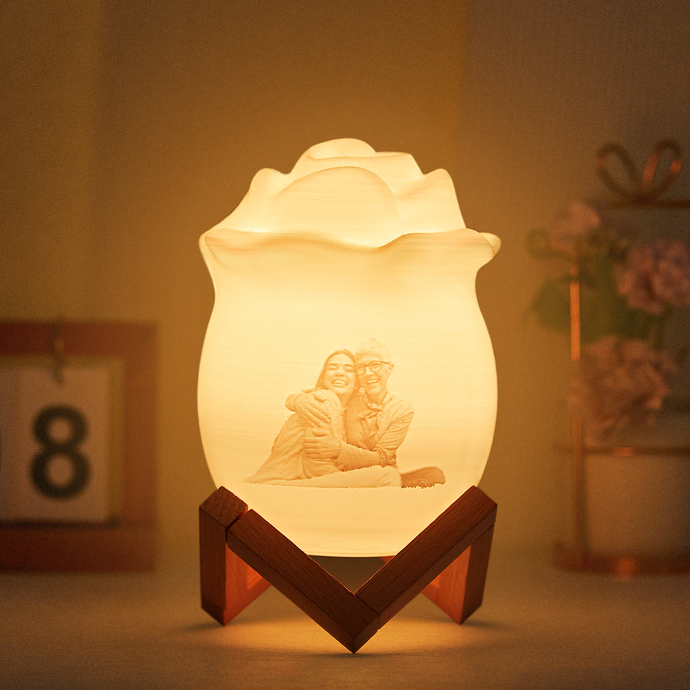 Personalized Photo Rose Night Light
