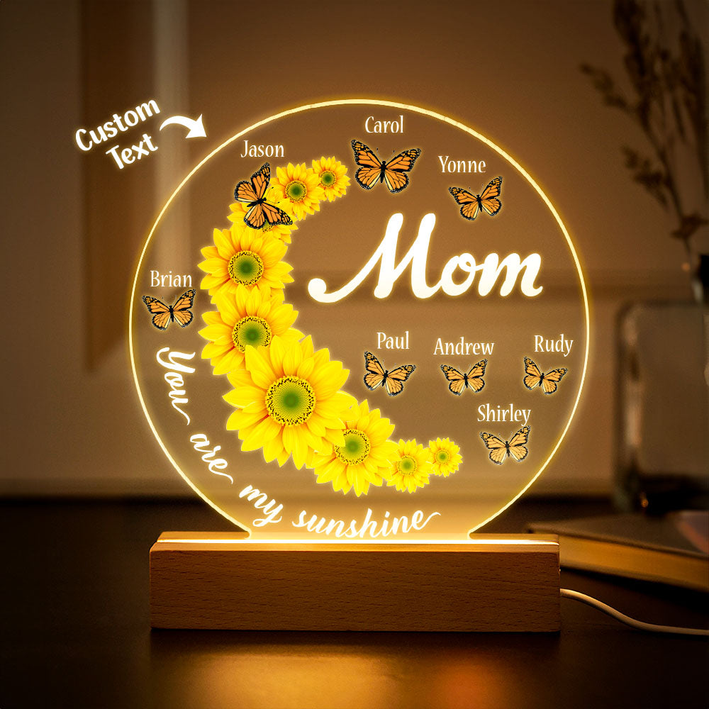 Sunflower Name Night Light
