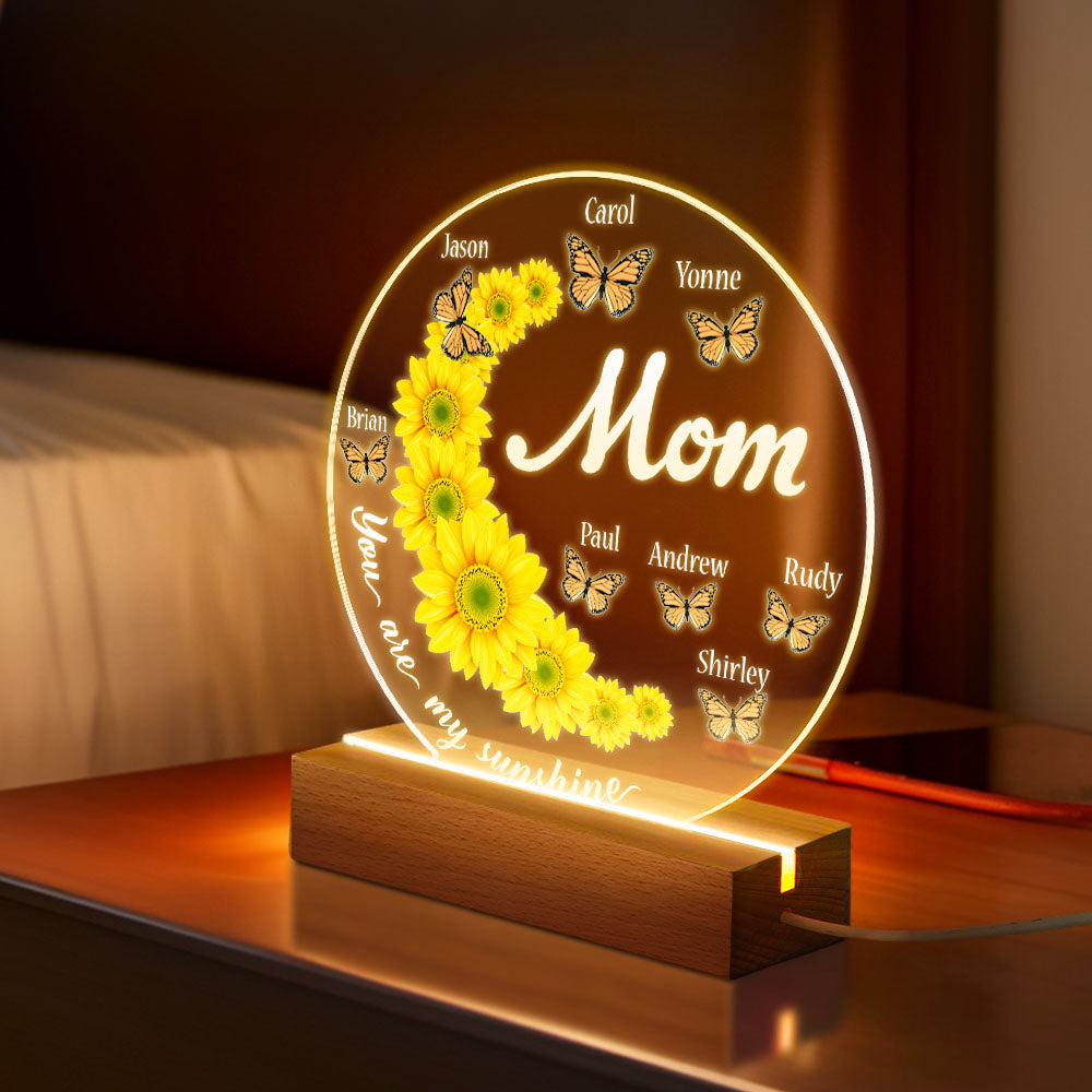 Sunflower Name Night Light