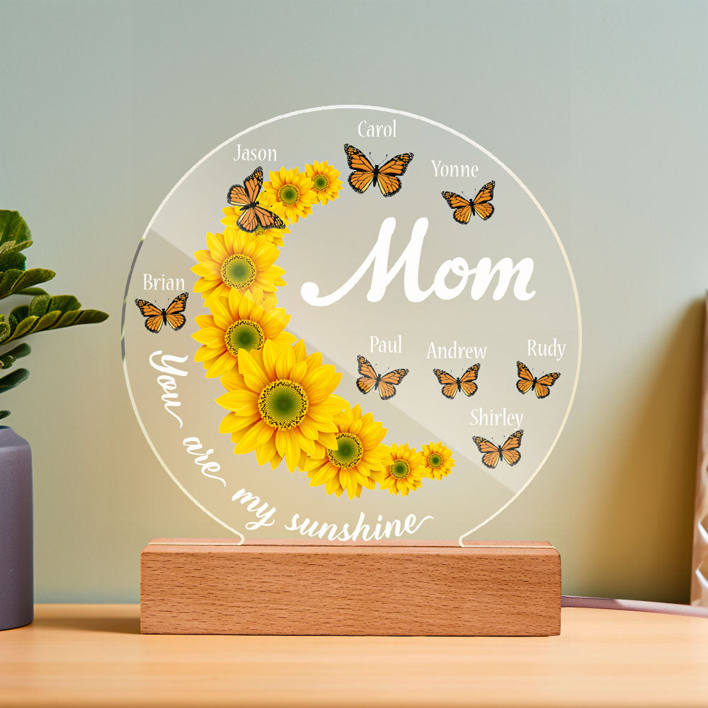Sunflower Name Night Light