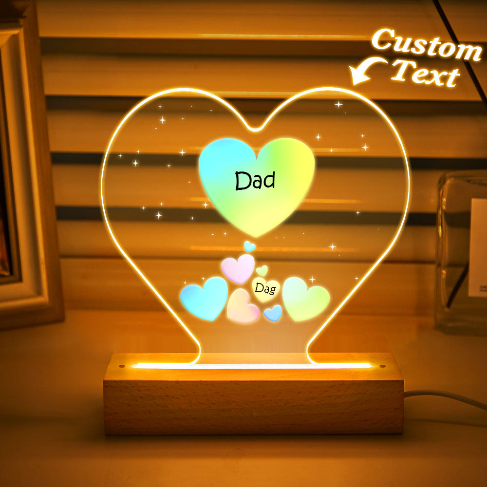 Family Heart Night Light